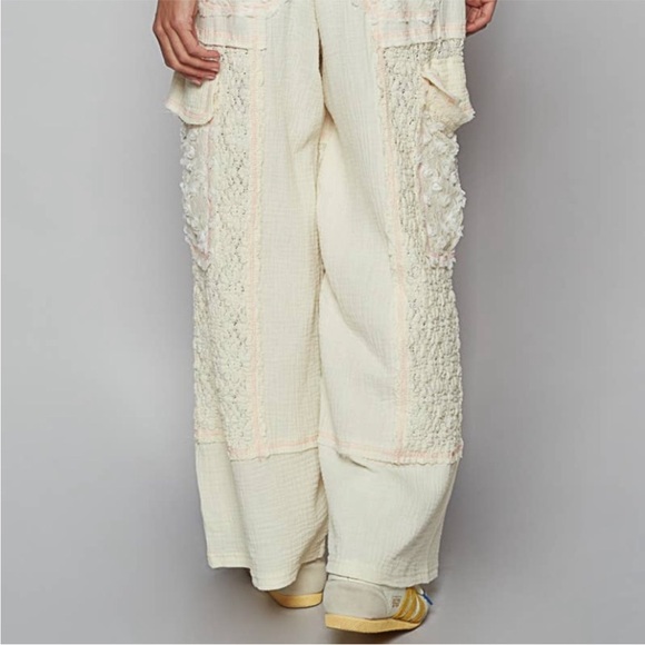 POL Cream Lace Wide Leg Pants - Picture 2 of 5